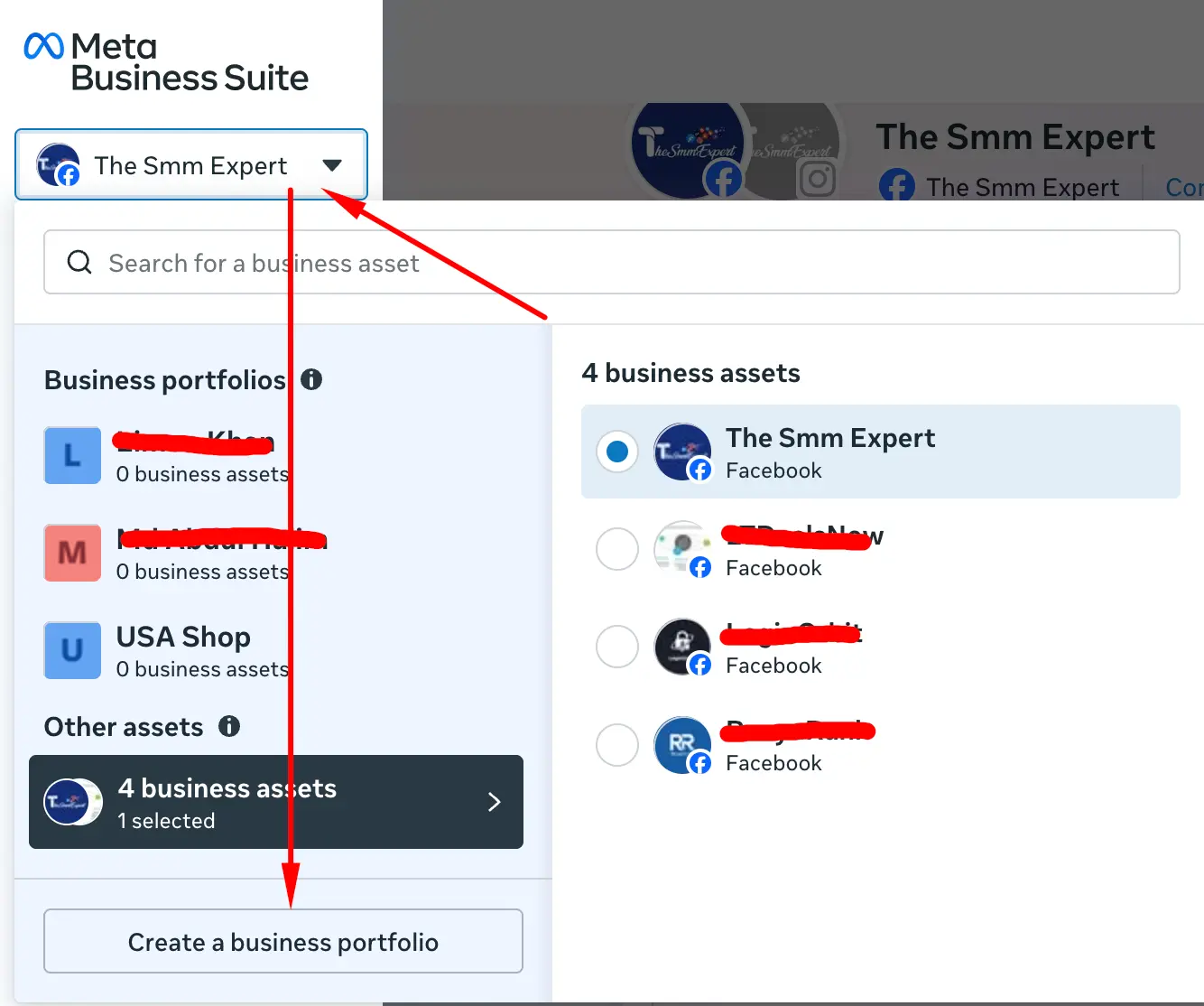 Create a Facebook Ad accounts step 1
